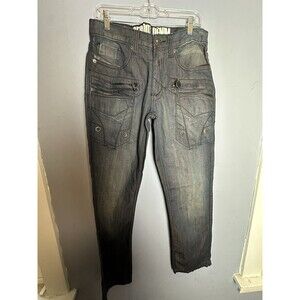 ReBoot Jeans Mens 32/32 Denim Country Wide Straight Leg 9 pockets HipHop Hipster